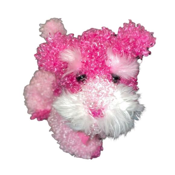 Vintage Ty Plush Dog Pinkys Glitters Stuffed Animal Nursery Decor Shower Gift 6” - Picture 2 of 12